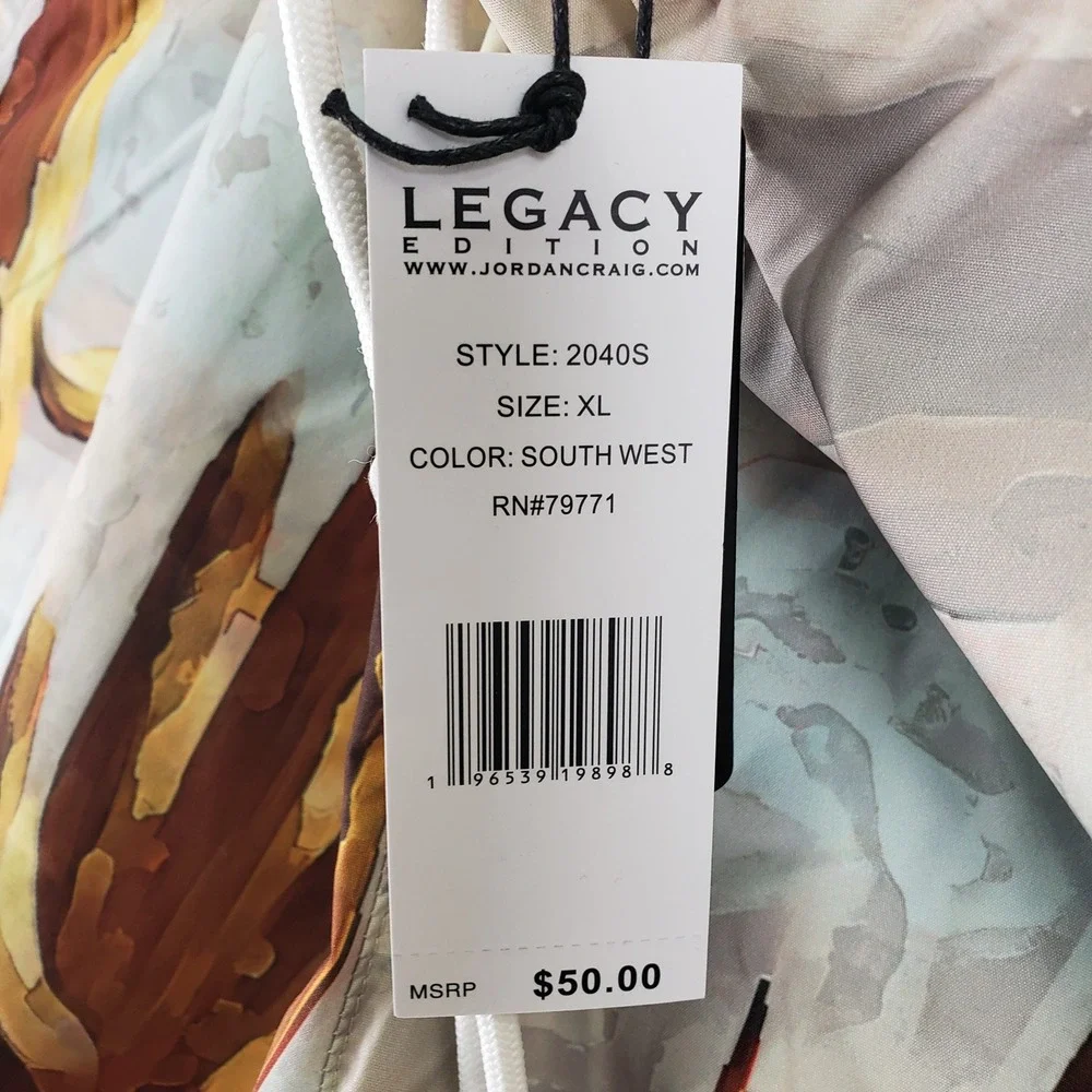 Jordan Craig Legacy Edition Swim Shorts Mens XL South West Desert Cactus Graphic